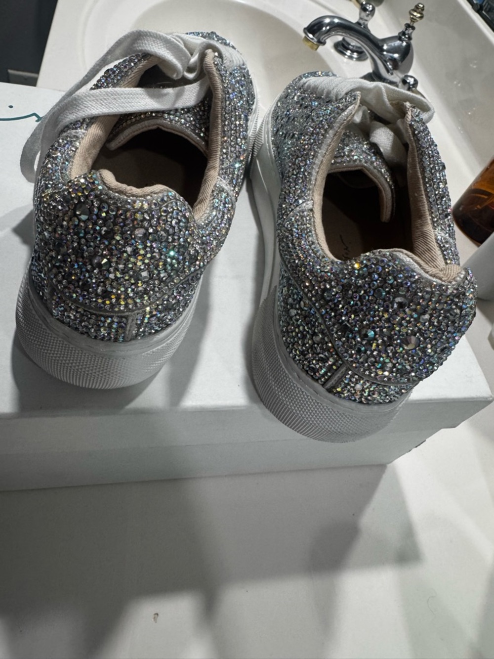 Betsey Johnson Silver Sparkle Sneakers - Picture 7 of 11